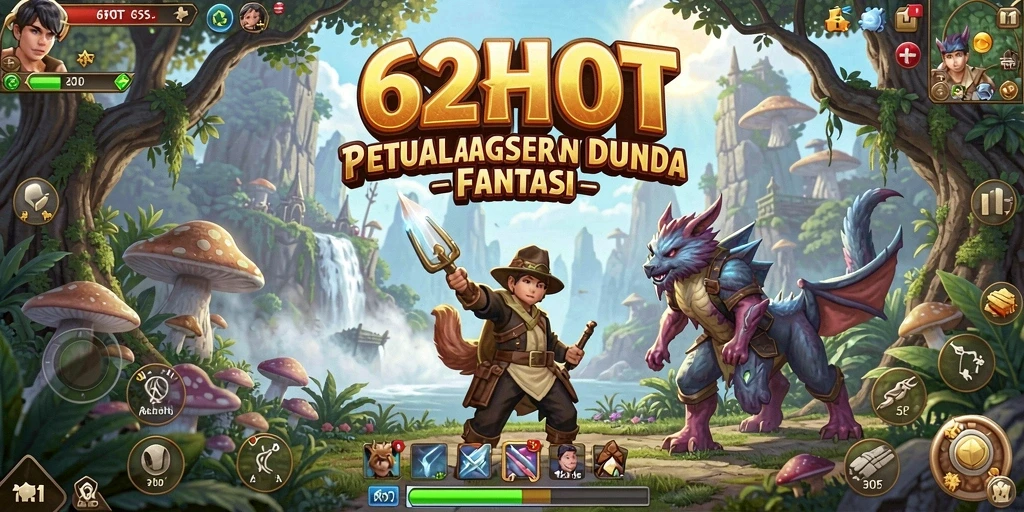 Tampilan seru gameplay 62HOT yang penuh petualangan.