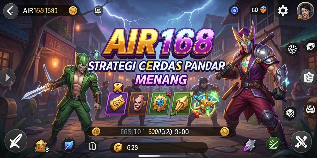 Screenshot utama AIR168 menampilkan gameplay strategi yang mendebarkan.