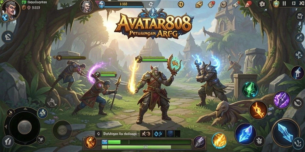 Tampilan gameplay menegangkan dalam AVATAR808 yang penuh aksi ARPG.