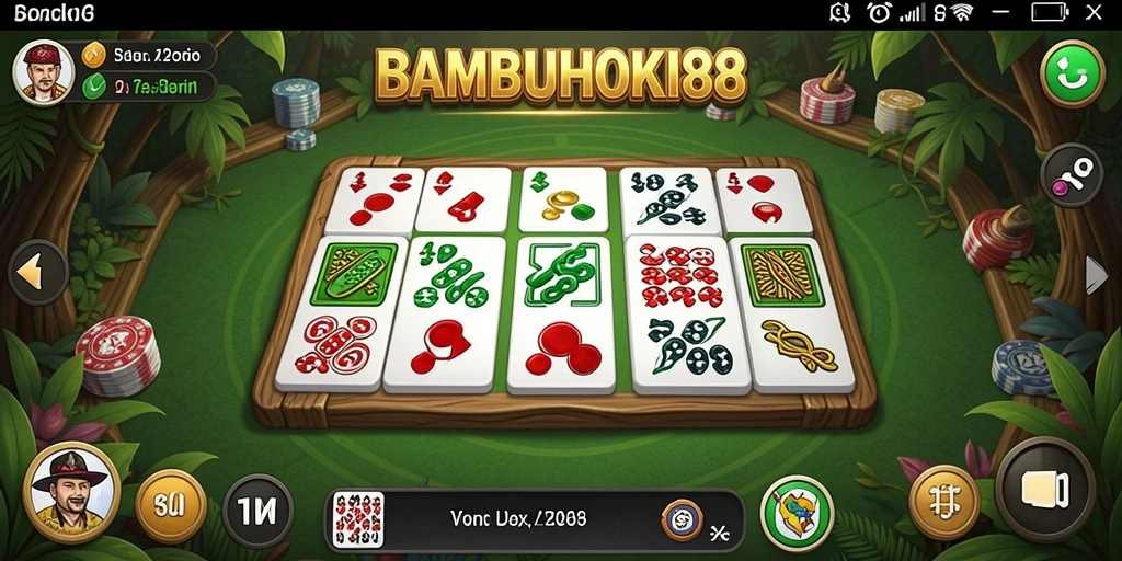 Gameplay seru dari BAMBUHOKI88 dengan suasana permainan Domino yang menarik.