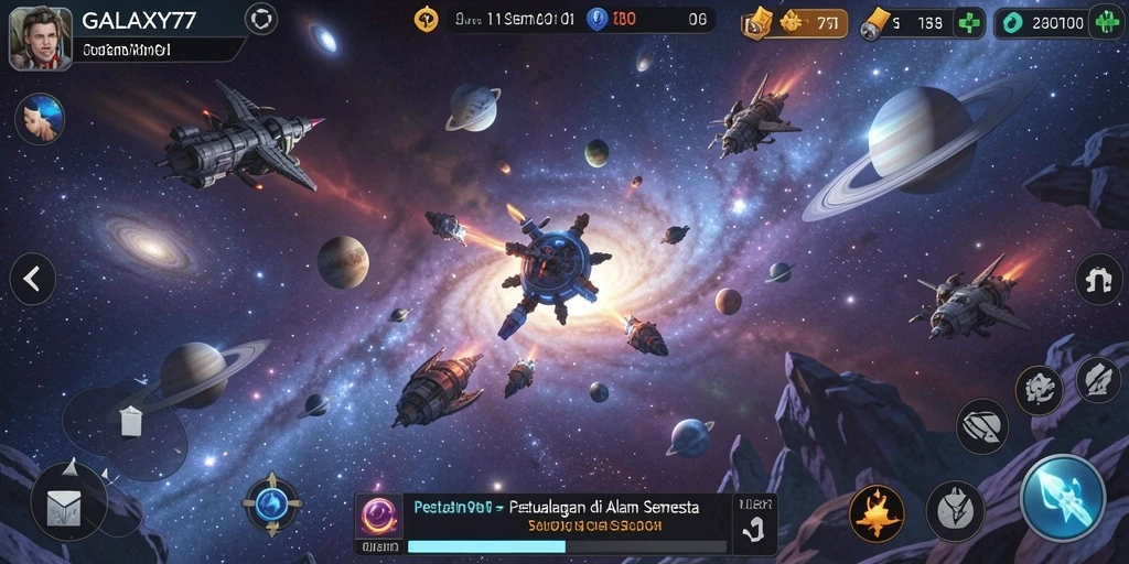 Gameplay menakjubkan di luar angkasa dengan tantangan seru.