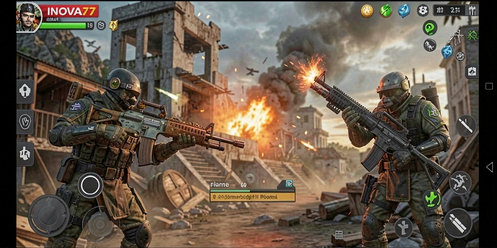 Gameplay seru dan menantang dari INOVA77 dalam aksi strategi.