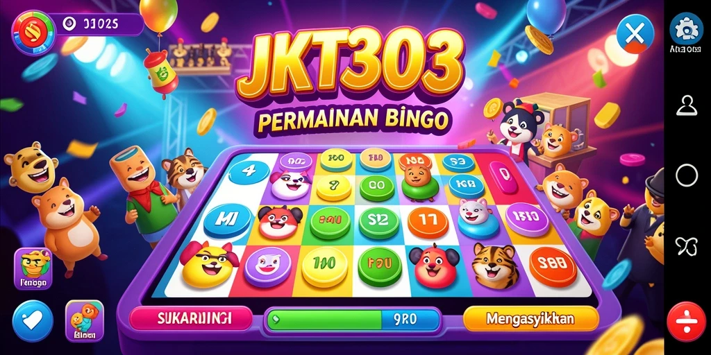 Screenshot gameplay JKT303 menunjukkan suasana seru permainan Bingo.