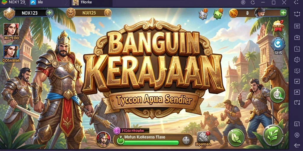 Tampilan gameplay seru dalam NOX123 yang penuh strategi.